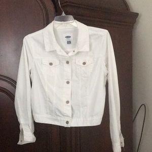 White denim jacket Large